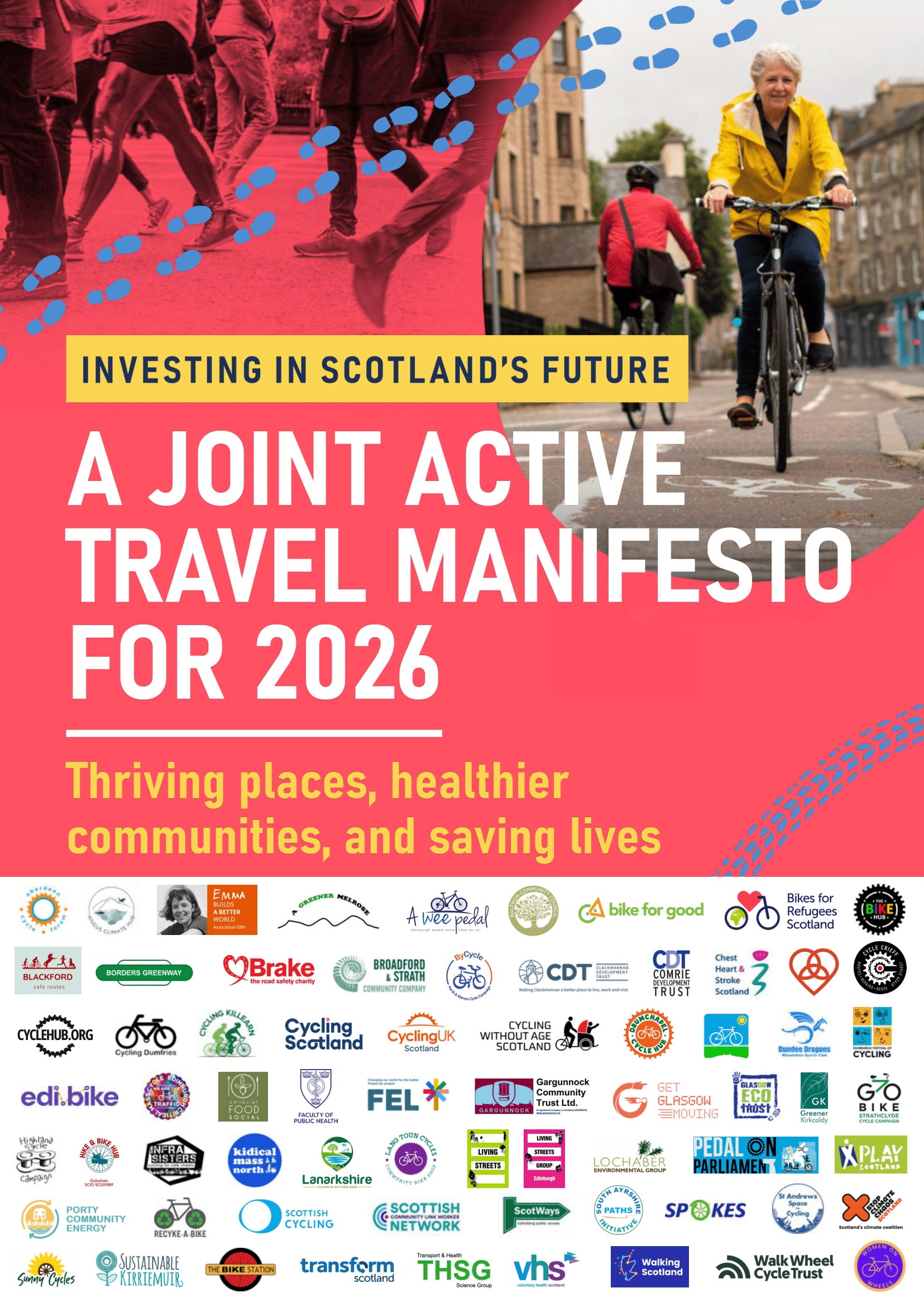 Front page of the Joint Active Travel Manifesto for 2026